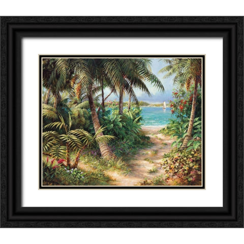 Bahama Sail Black Ornate Wood Framed Art Print with Double Matting by Fronckowiak, Art