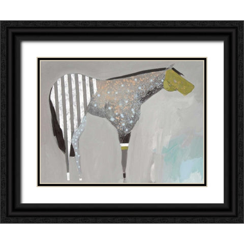 Horse No. 63 Black Ornate Wood Framed Art Print with Double Matting by Grant, Anthony