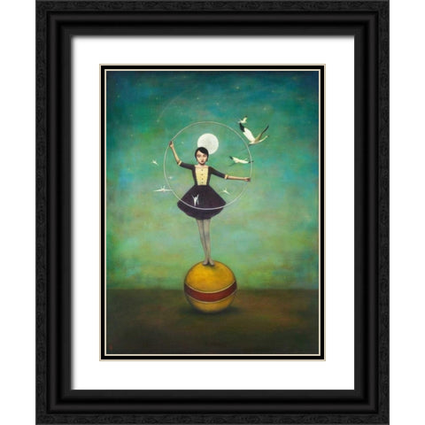 Lunas Circle Black Ornate Wood Framed Art Print with Double Matting by Huynh, Duy