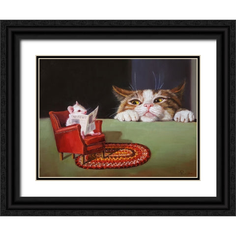 Uninvited Black Ornate Wood Framed Art Print with Double Matting by Heffernan, Lucia