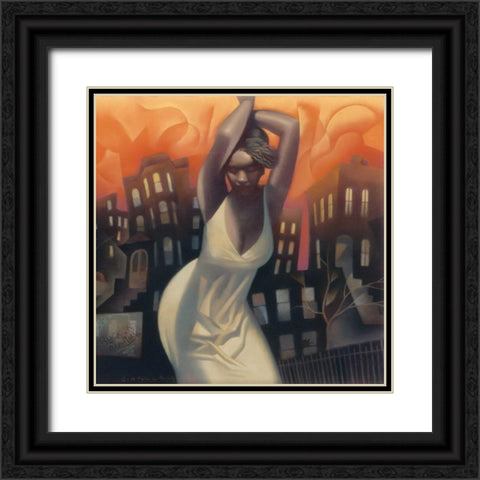 Harlem Heat Black Ornate Wood Framed Art Print with Double Matting by Kelley, Gary