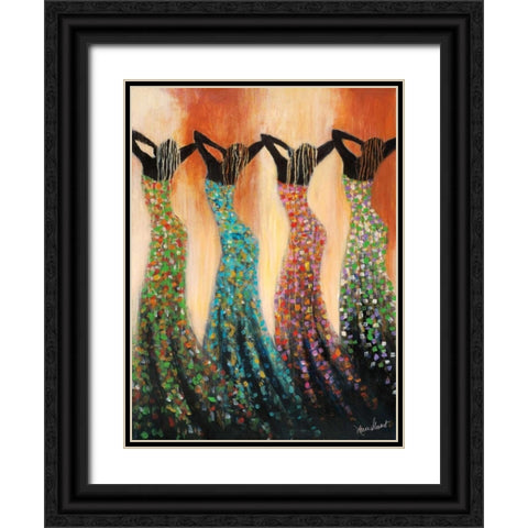 Dance of the Summer Solstice Black Ornate Wood Framed Art Print with Double Matting by Stewart, Monica