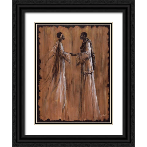 Promise Black Ornate Wood Framed Art Print with Double Matting by Stewart, Monica