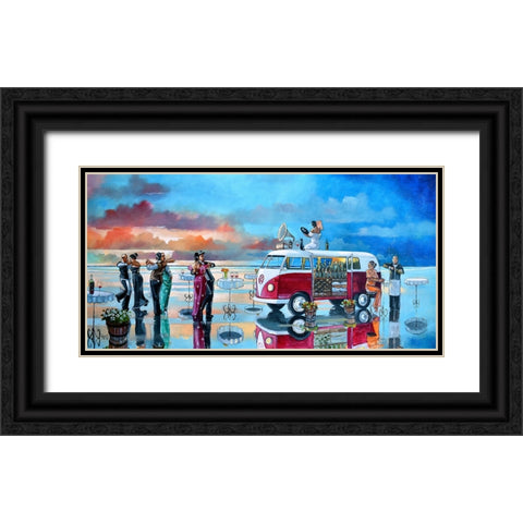 The Last Dance II Black Ornate Wood Framed Art Print with Double Matting by West, Ronald