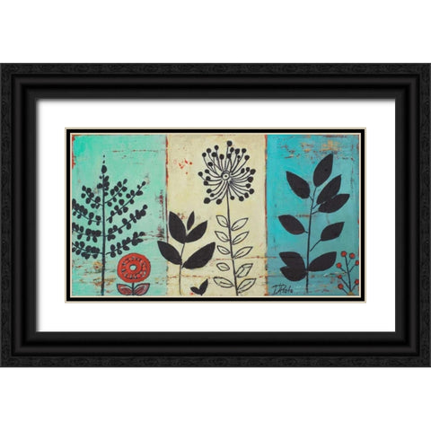 Le Jardin I Black Ornate Wood Framed Art Print with Double Matting by Pinto, Patricia
