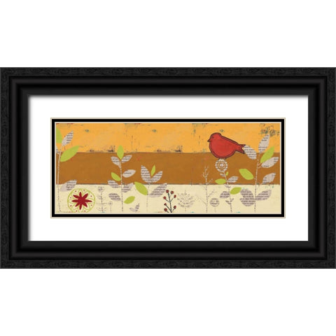 Le Jardin Press Panel IV Black Ornate Wood Framed Art Print with Double Matting by Pinto, Patricia