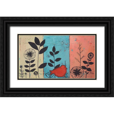 Le Jardin II Black Ornate Wood Framed Art Print with Double Matting by Pinto, Patricia