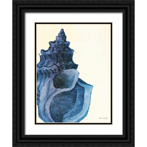 Blue Shell I Black Ornate Wood Framed Art Print with Double Matting by Loreth, Lanie