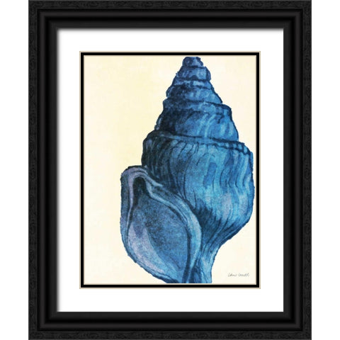 Blue Shell IV Black Ornate Wood Framed Art Print with Double Matting by Loreth, Lanie