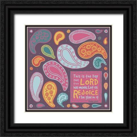 Inspired Paisley I Black Ornate Wood Framed Art Print with Double Matting by Metz, Andi