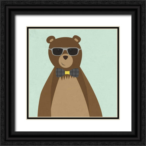 Hipster Bear II Black Ornate Wood Framed Art Print with Double Matting by Studio, Sd Graphics