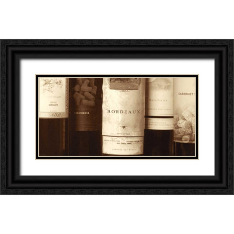 Wine Black Ornate Wood Framed Art Print with Double Matting by Peck, Gail