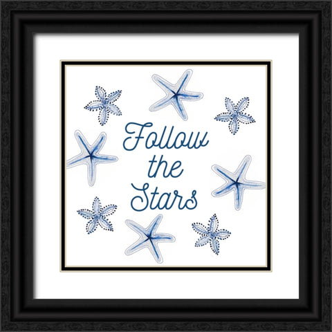 Follow The Stars Black Ornate Wood Framed Art Print with Double Matting by Loreth, lanie