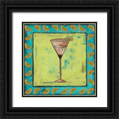 Lime Coctelito Black Ornate Wood Framed Art Print with Double Matting by Pinto, Patricia