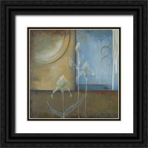Inspiration in Blue I Black Ornate Wood Framed Art Print with Double Matting by Pinto, Patricia