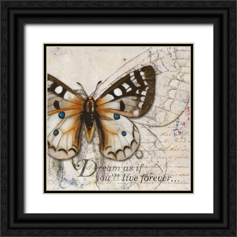 Living your Dreams I Black Ornate Wood Framed Art Print with Double Matting by Pinto, Patricia