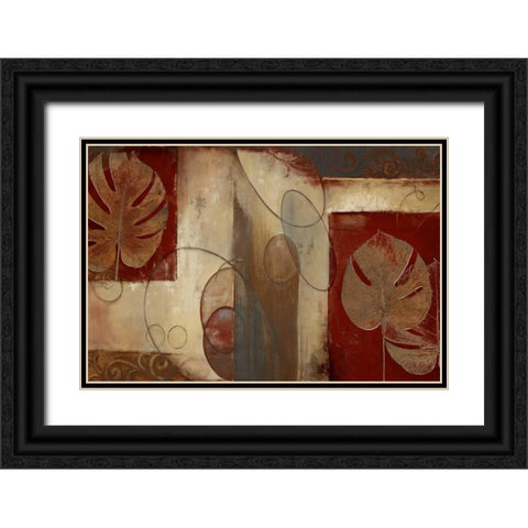 Inspiration in Crimson Black Ornate Wood Framed Art Print with Double Matting by Pinto, Patricia
