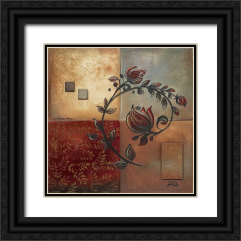 Ornaments I Black Ornate Wood Framed Art Print with Double Matting by Pinto, Patricia
