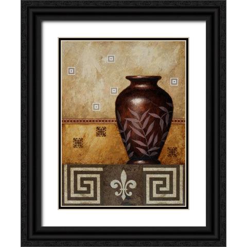 Mahogany Urn I Black Ornate Wood Framed Art Print with Double Matting by Marcon, Michael