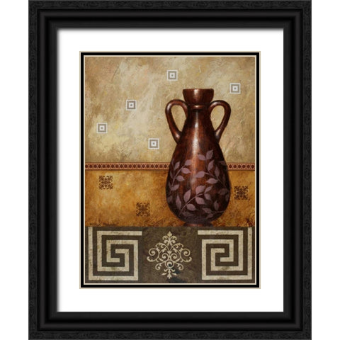 Mahogany Urn II Black Ornate Wood Framed Art Print with Double Matting by Marcon, Michael