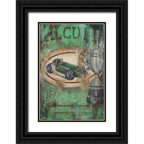 Vintage Calcutta I Black Ornate Wood Framed Art Print with Double Matting by Hakimipour-Ritter