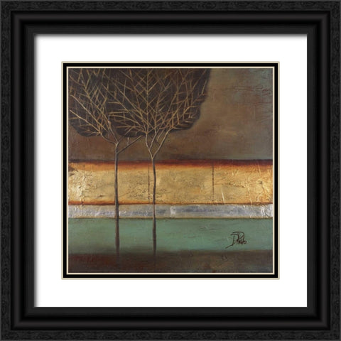 Gold Forest I Black Ornate Wood Framed Art Print with Double Matting by Pinto, Patricia