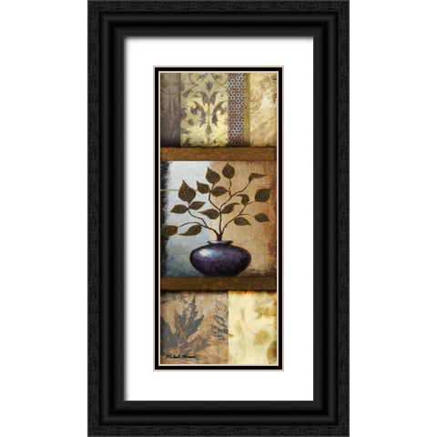 Vase Ornament I Black Ornate Wood Framed Art Print with Double Matting by Marcon, Michael
