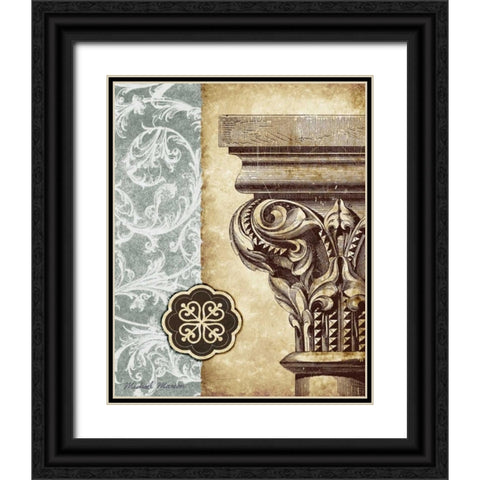 Romanesque I Black Ornate Wood Framed Art Print with Double Matting by Marcon, Michael
