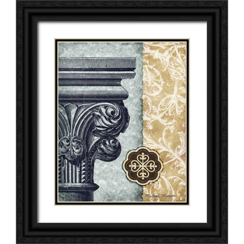 Romanesque II Black Ornate Wood Framed Art Print with Double Matting by Marcon, Michael