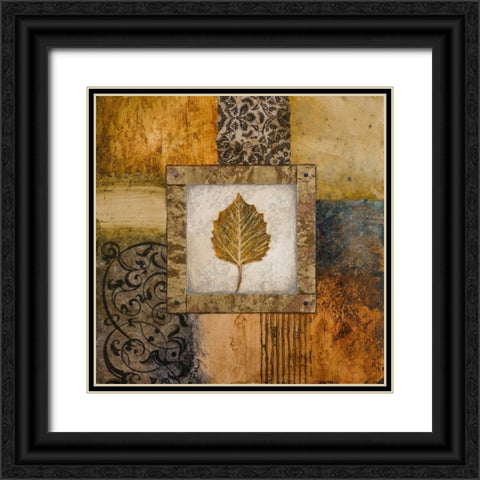 Fallen Leaf III - yellow Black Ornate Wood Framed Art Print with Double Matting by Marcon, Michael