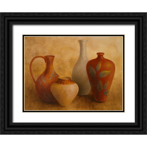 Decorative Vessel Still Life II Black Ornate Wood Framed Art Print with Double Matting by Loreth, Lanie