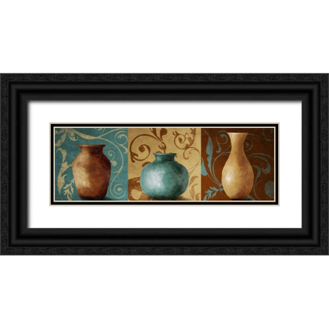 Vessel Trio I Black Ornate Wood Framed Art Print with Double Matting by Loreth, Lanie