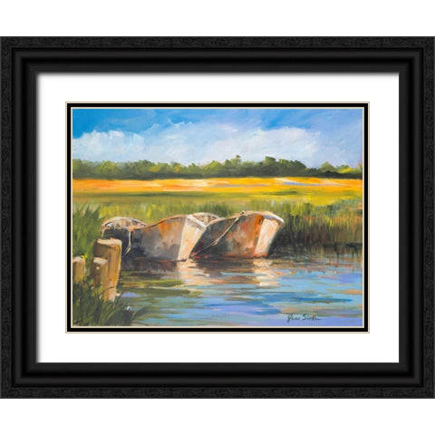 Day on the Lake Black Ornate Wood Framed Art Print with Double Matting by Slivka, Jane