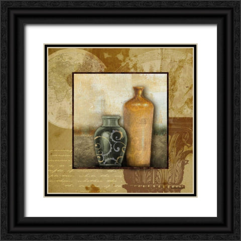 Library Vessels I Black Ornate Wood Framed Art Print with Double Matting by Marcon, Michael