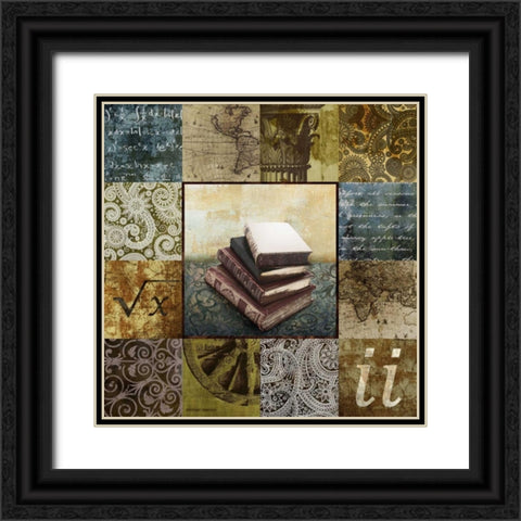 Escape to the Library II Black Ornate Wood Framed Art Print with Double Matting by Marcon, Michael