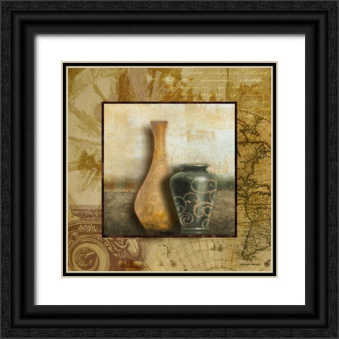 Library Vessels II Black Ornate Wood Framed Art Print with Double Matting by Marcon, Michael