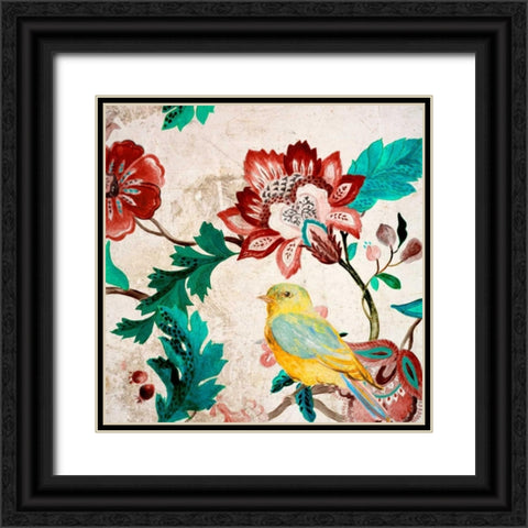 Bird of Capri II Black Ornate Wood Framed Art Print with Double Matting by Loreth, Lanie