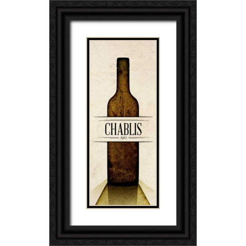 Vintage Wines II Black Ornate Wood Framed Art Print with Double Matting by SD Graphics Studio