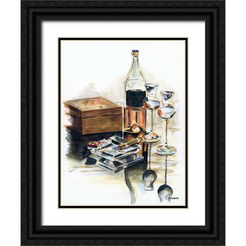 A Good Night Black Ornate Wood Framed Art Print with Double Matting by French-Roussia, Heather