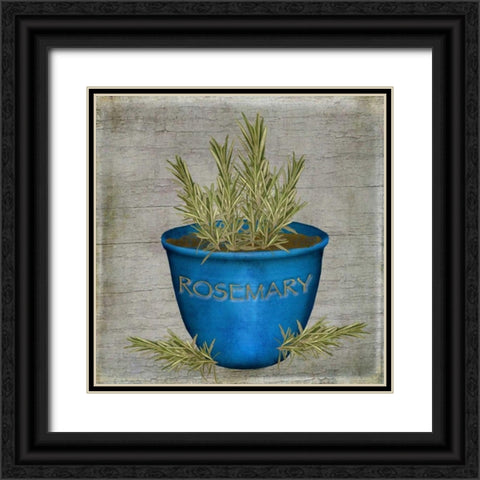 Herb Rosemary Black Ornate Wood Framed Art Print with Double Matting by Albert, Beth