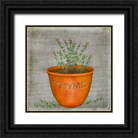 Herb Thyme Black Ornate Wood Framed Art Print with Double Matting by Albert, Beth