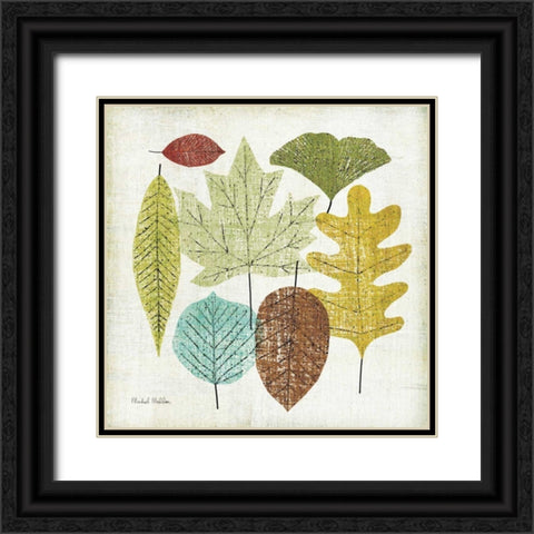 Woodland Leaves Black Ornate Wood Framed Art Print with Double Matting by Mullan, Michael