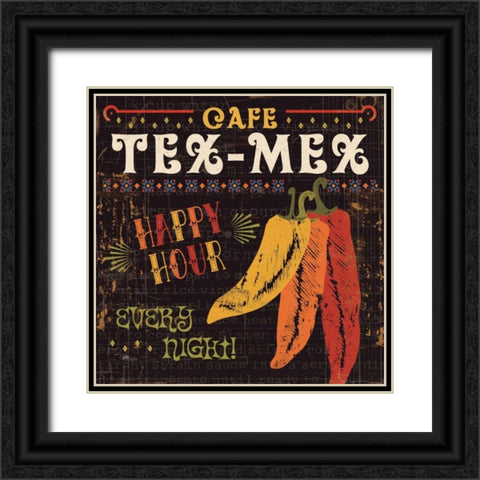 Tex Mex III Black Ornate Wood Framed Art Print with Double Matting by Pela Studio