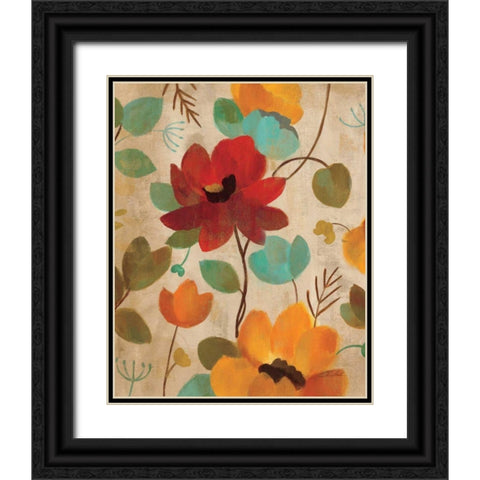 Vibrant Embroidery II Black Ornate Wood Framed Art Print with Double Matting by Vassileva, Silvia