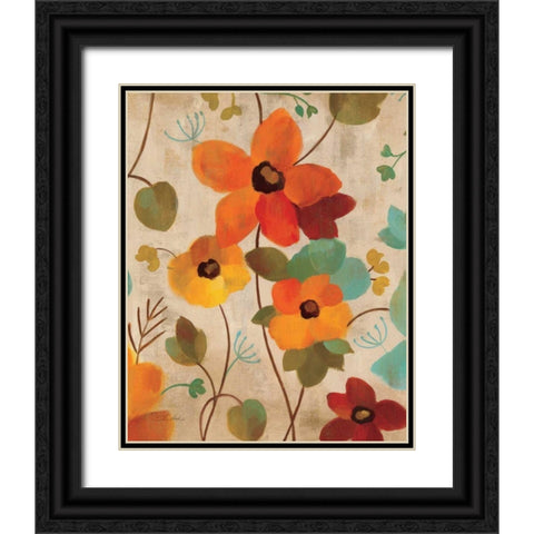 Vibrant Embroidery III Black Ornate Wood Framed Art Print with Double Matting by Vassileva, Silvia