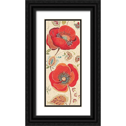 Moroccan Red Light II Black Ornate Wood Framed Art Print with Double Matting by Brissonnet, Daphne