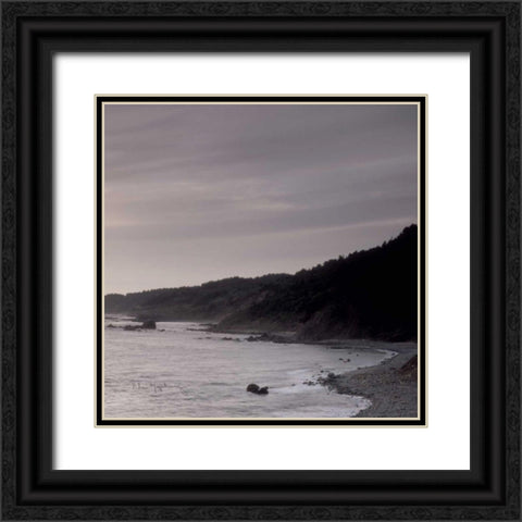 Shoreline Triptych Right Black Ornate Wood Framed Art Print with Double Matting by Audit, Lisa