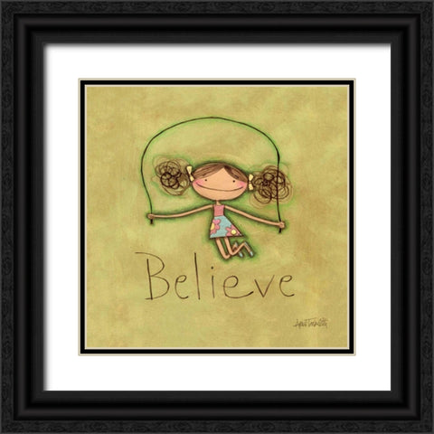 Believe Black Ornate Wood Framed Art Print with Double Matting by Tavoletti, Anne