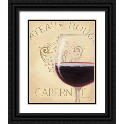 Chateau Nouveau Element IX Black Ornate Wood Framed Art Print with Double Matting by Fabiano, Marco