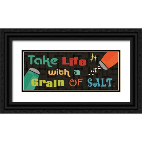 Kitchen It V Black Ornate Wood Framed Art Print with Double Matting by Pela Studio